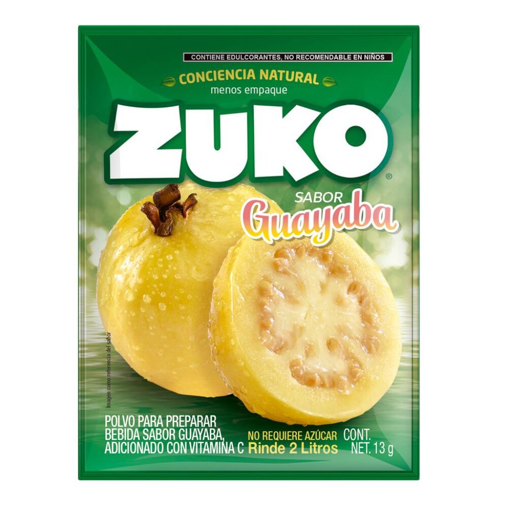Refresco instantáneo sabor guayaba Zuko (13 g)