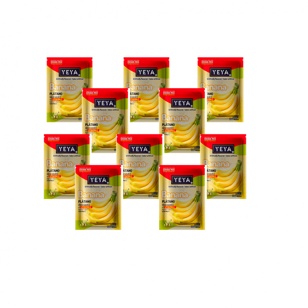 Refresco instantáneo sabor plátano Yeya (10 x 10 g)