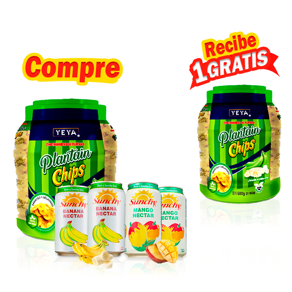 Regalo para merendar: Mixto de Néctar Sunchy + Chicharritas de plátano + Chicharrita de plátano (gratis)