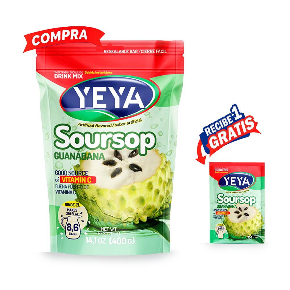 Regalo refrescante: Refresco Guanábana (400 g) + Refresco Guanábana (10 g) gratis