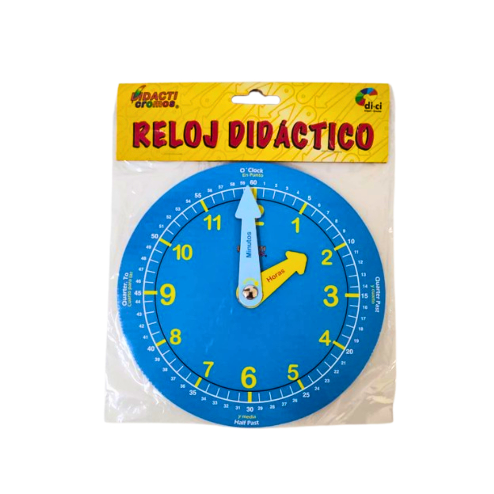 Reloj didáctico de cartón color variado Didacti cromos