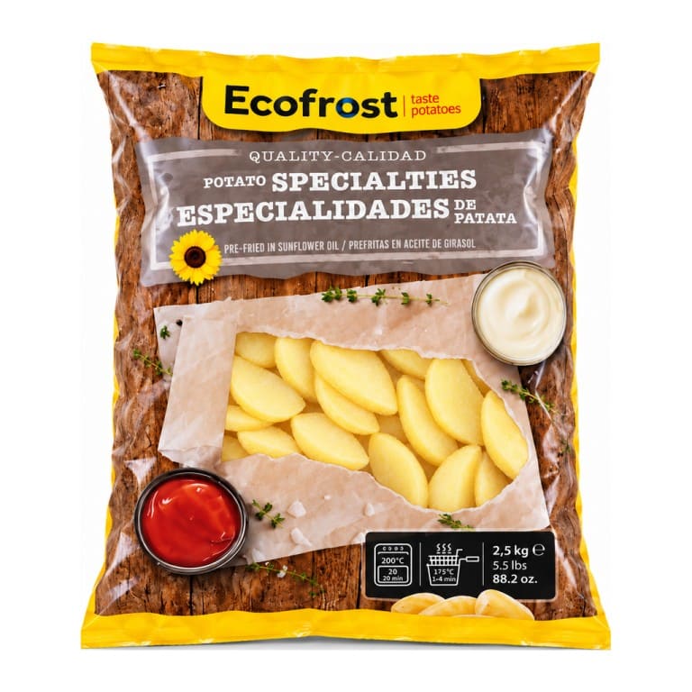 Rodajas de Papas Prefritas Salteadas (2.5kg) ECOFROST