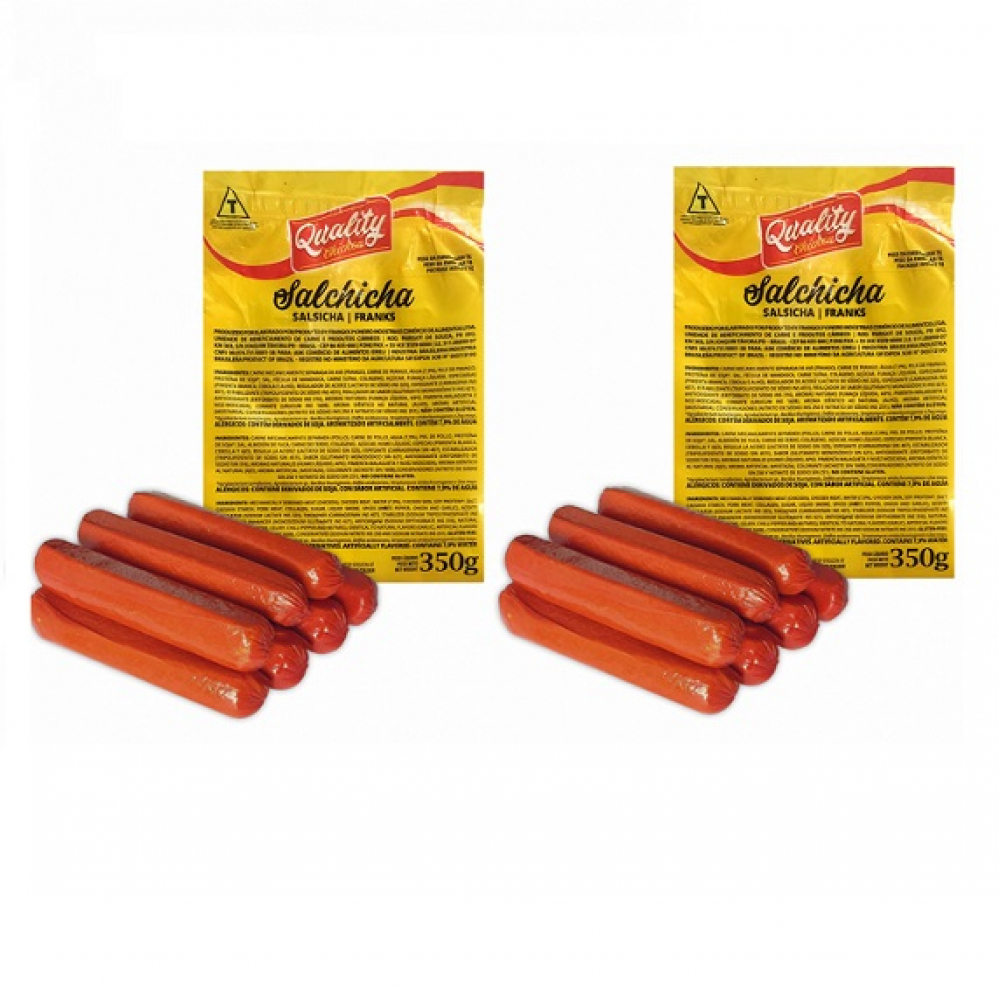 Salchicha de pollo Quality Chicken ( 2 x 350 g / 12.35 oz )