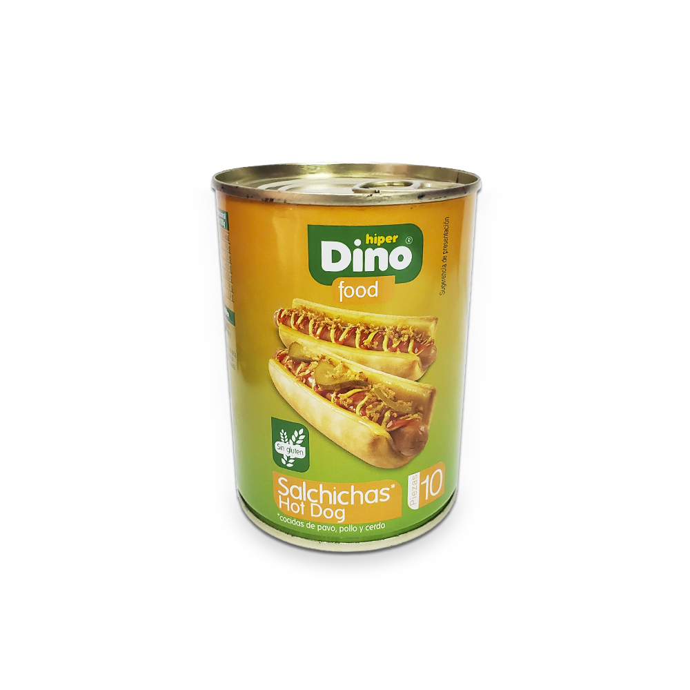 Salchichas cocidas de pavo, pollo y cerdo Hiper Dino food (400 g / 14.1 oz)