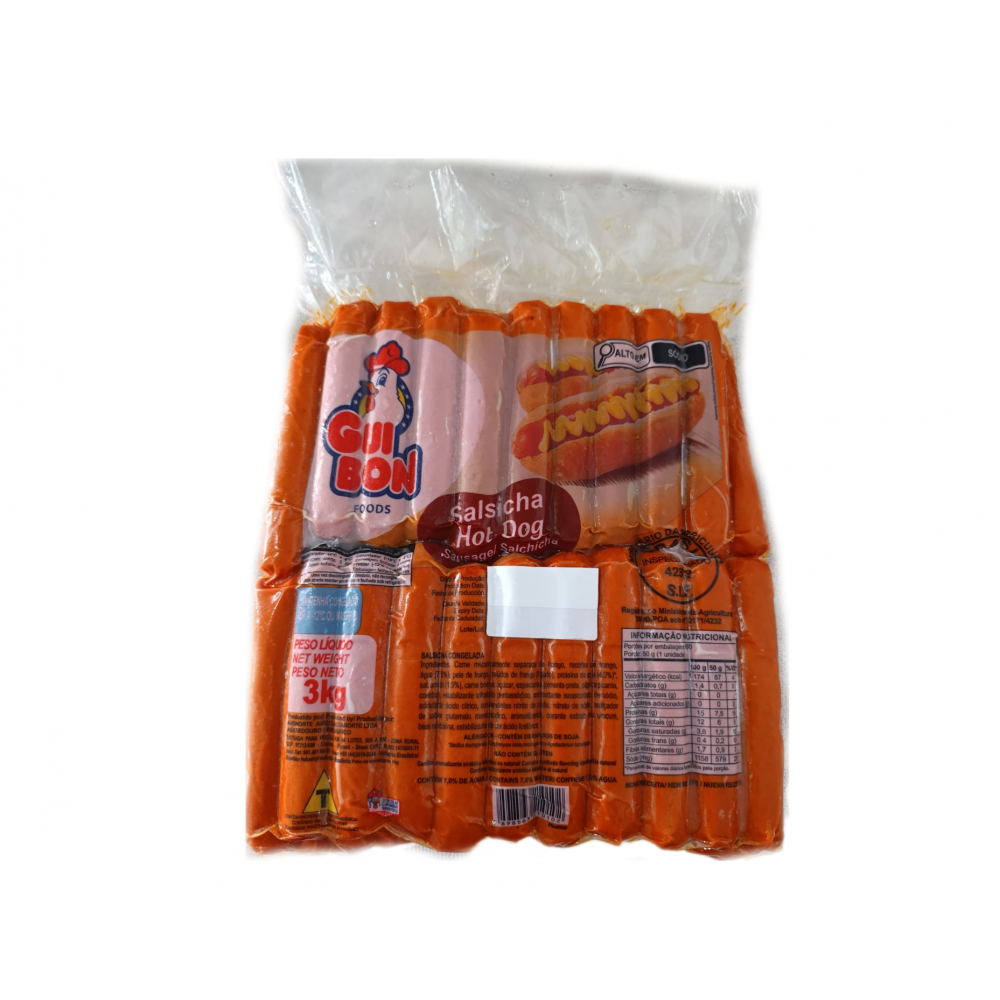 Salchichas de pollo Gui Bon Foods (3 kg / 6.6 lb)