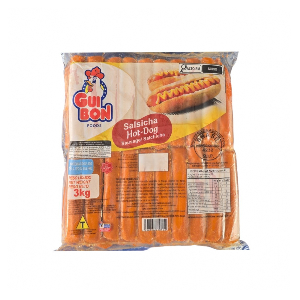 Salchichas de pollo Gui Bon (3 kg / 6.6 lb)