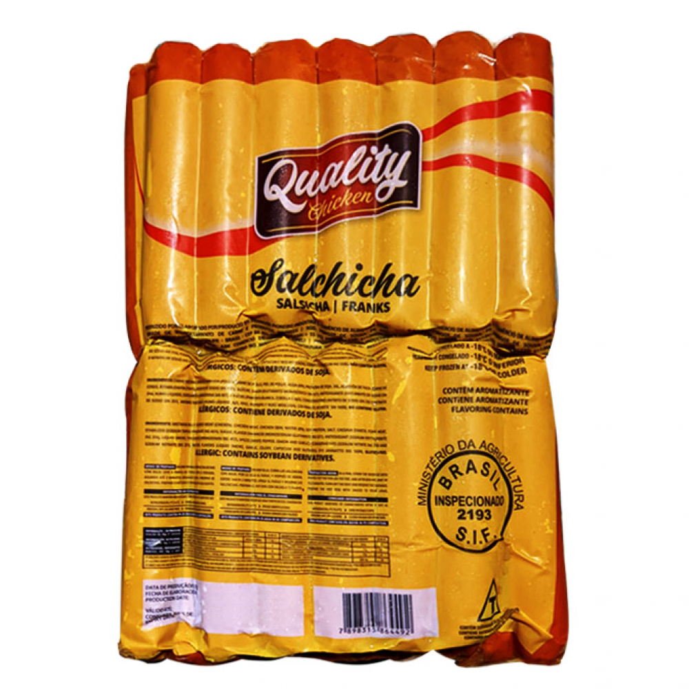 Salchichas de pollo Quality Chicken (3 kg / 6.61 lb)