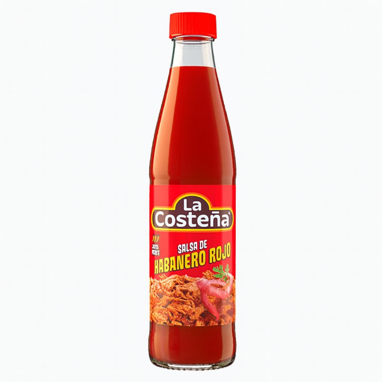 Salsa Chile Habanero Rojo en Botella (145ml) LA COSTEÑA