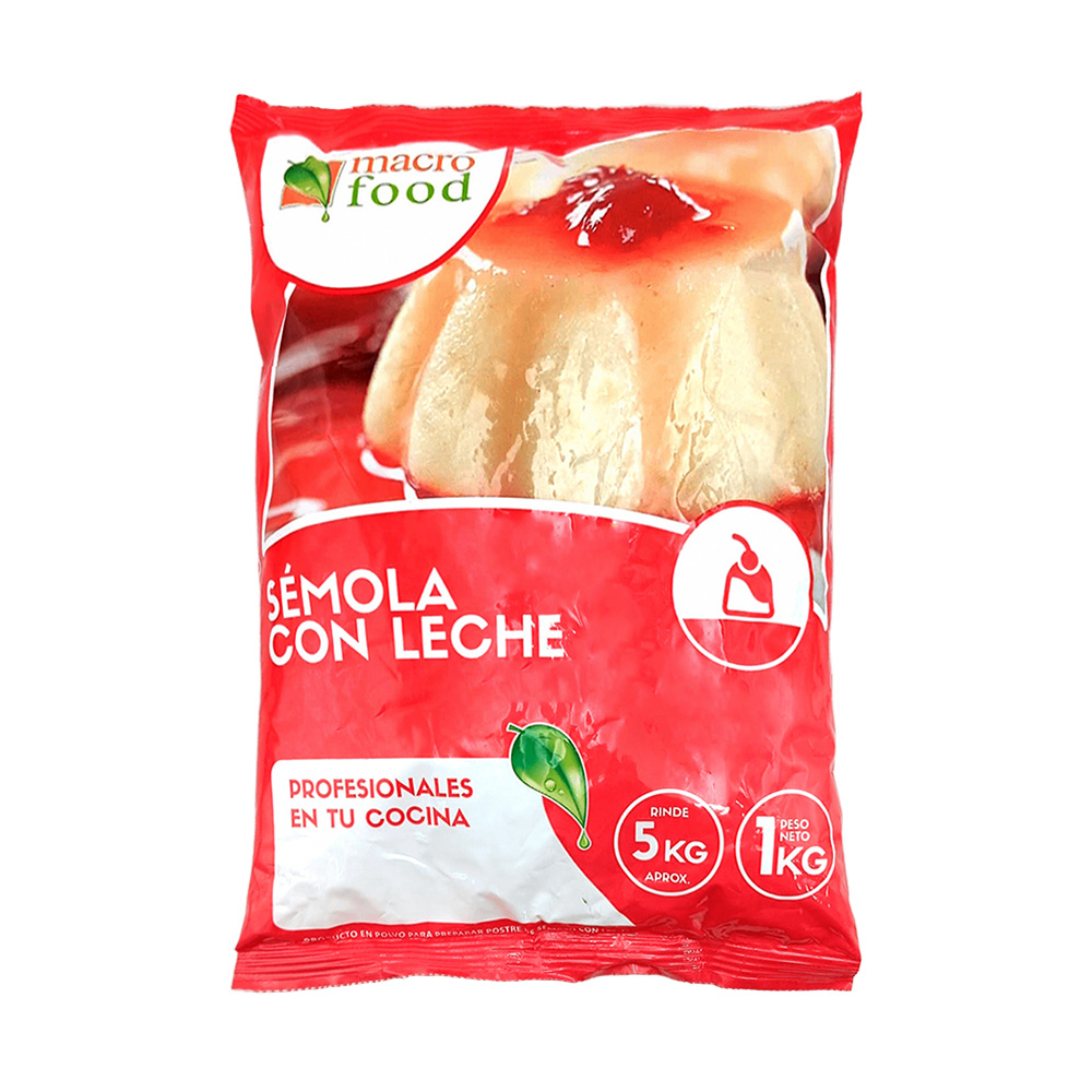 Sémola con leche Macro Food (1 kg / 2.2 lb)
