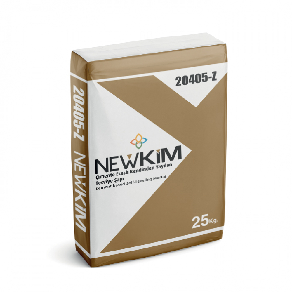 Solera autonivelante gris a base de cemento Newkim (25 kg / 55 lb)