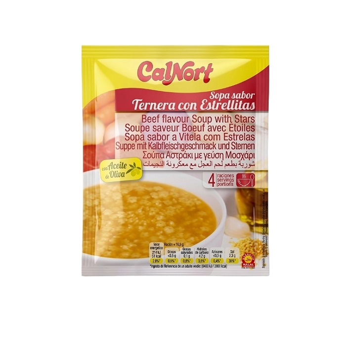 Sopa Sabor Ternera con Estrellitas (66g) CALNORT