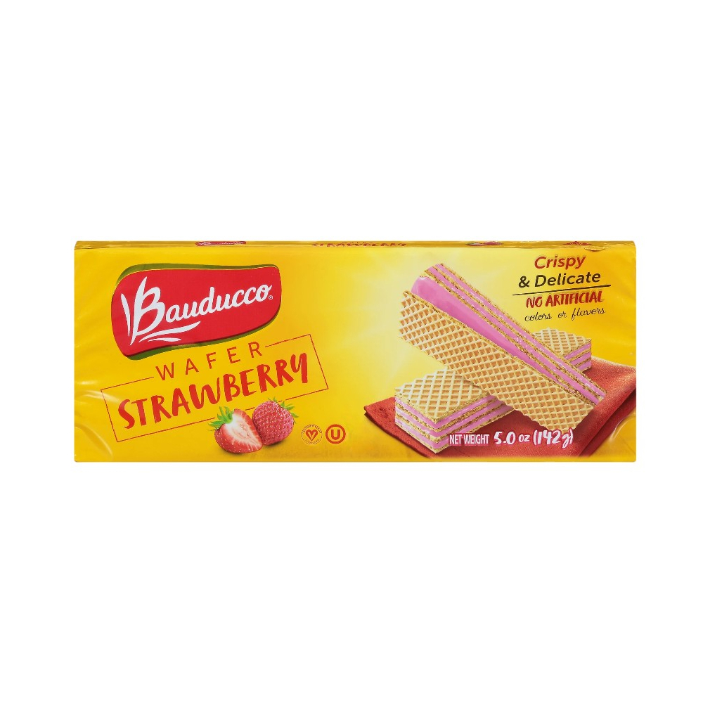 Sorbetos rellenos con crema sabor a fresa Bauducco (142 g / 5 oz)