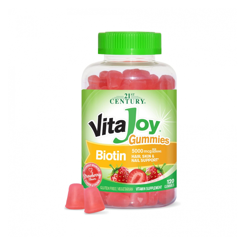 Suplemento vitamínico con biotina para cabello, piel y uñas Century (120 gomitas)