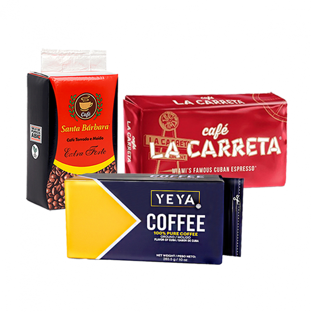 Surtido de café: Café La Carreta + Café Santa Bárbara + Café Yeya