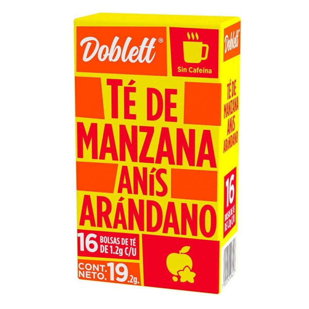 Té de manzana anís árandano sin cafeína Doblett (19.2 g)