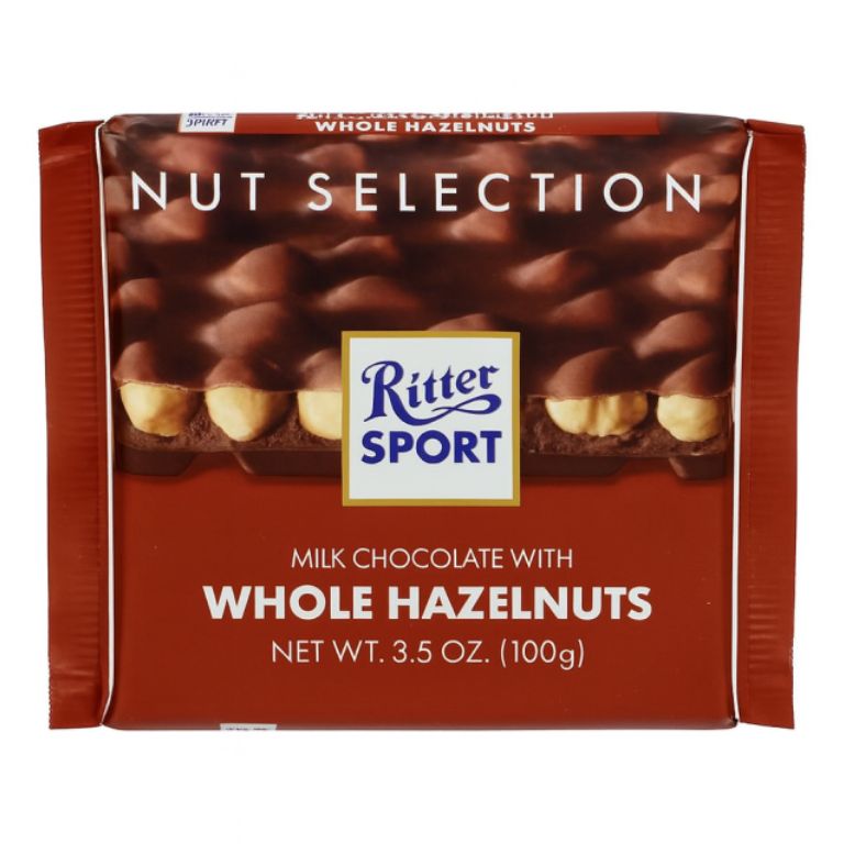 Tabletas de Chocolate con Avellanas Enteras (100g) RITTER SP