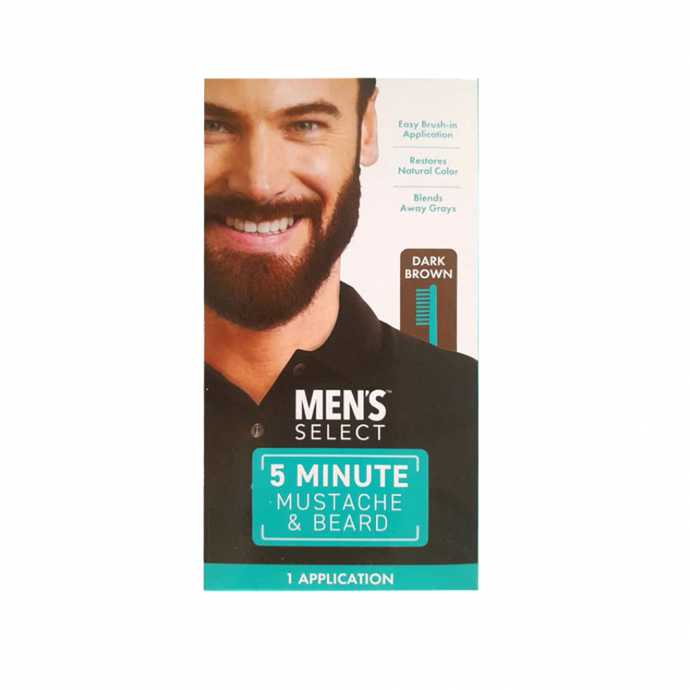 Tinte de bigote y barba para hombres. Color marrón oscuro (15 ml / 0.5 fl. oz)