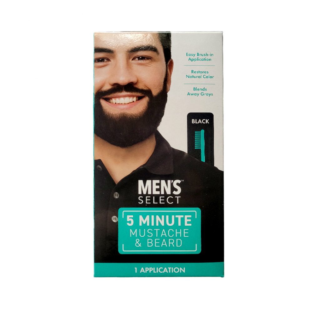 Tinte de bigote y barba para hombres. Color negro (15 ml / 0.5 fl. oz)