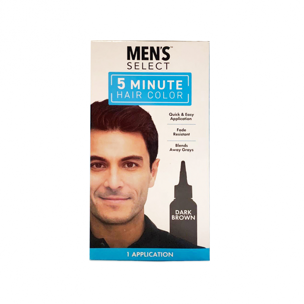 Tinte de cabello para hombres. Color marrón oscuro (85.5 ml / 2.89 fl. oz)
