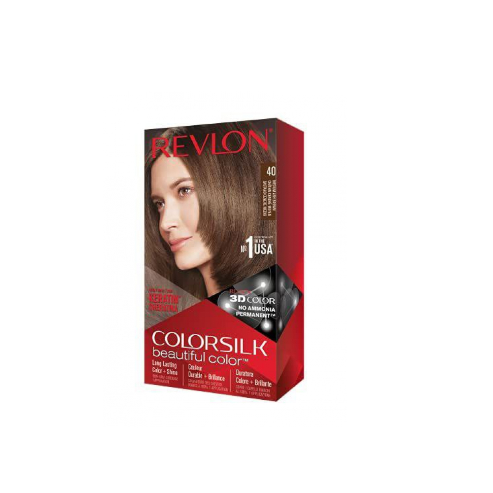 Tinte de cabello para mujer. Color marrón ceniza medio # 40 (59.1 ml / 2 fl. oz)