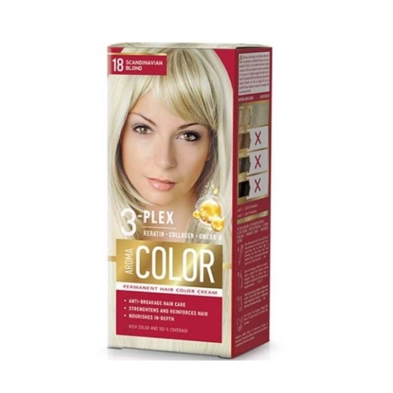 Tinte para el Cabello Rubio Escandinavo 18 (45ml) AROMA COLOR