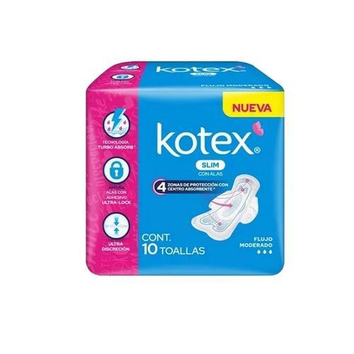 Toallas Femeninas  Ultradelgadas con Alas (10 u ) KOTEX