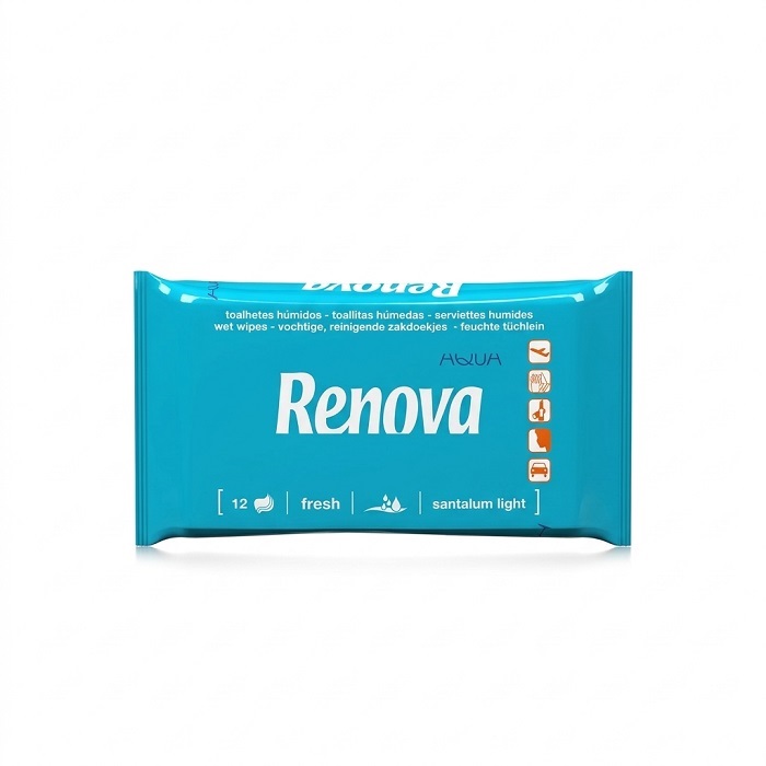 Toallas Húmedas Aqua Bolsa (12u) RENOVA