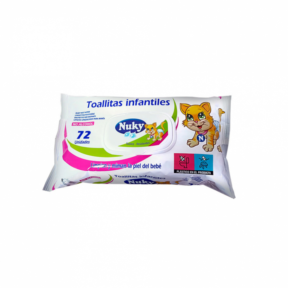 Toallitas húmedas infantiles Nuky (72 U)