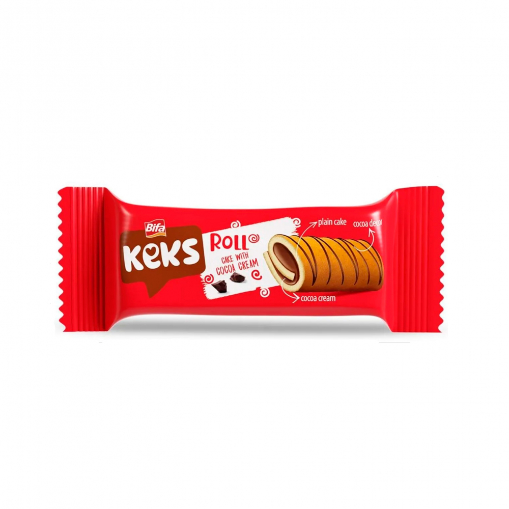 Tortas rollo con crema de cacao Bifa (55 g / 1.94 oz)