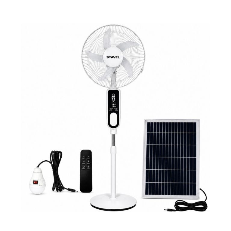 Ventilador Solar Recargable de 16 pulgadas STAVEL