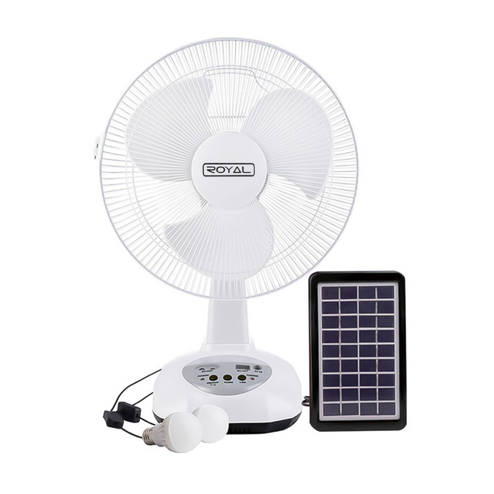 Ventilador blanco recargable 12