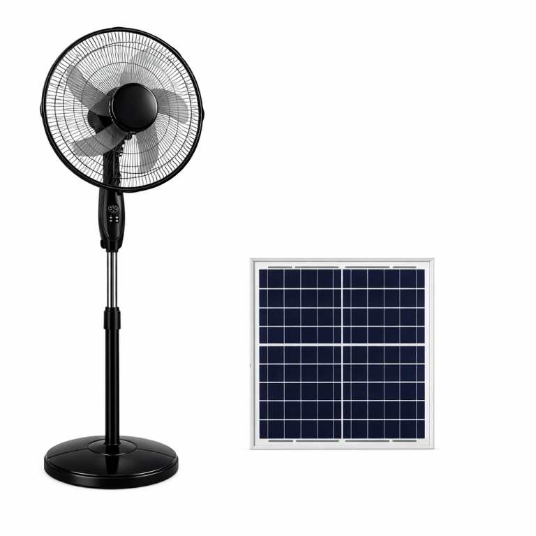 Ventilador de Pedestal SanMax (16 pulgadas) con Panel Solar