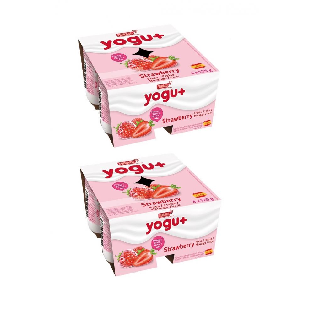 Yogur pasteurizado sabor a fresa (8 x 125 g)