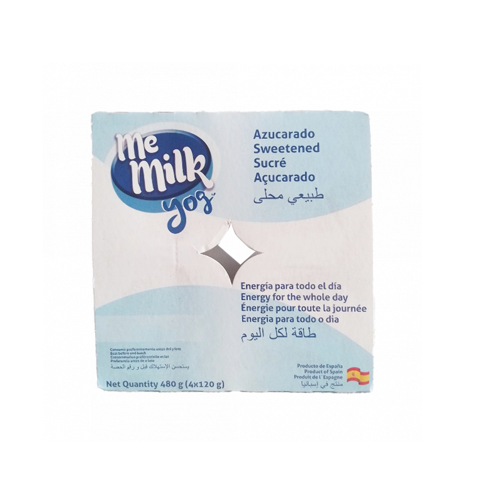Yogur sabor natural Me Milk (4 x 120 g / 4.23 oz)
