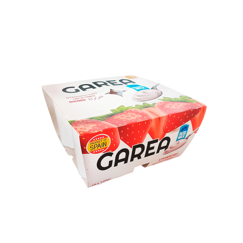 Yogurt de fresa Garea (4 x 100 g / 3.53 oz)