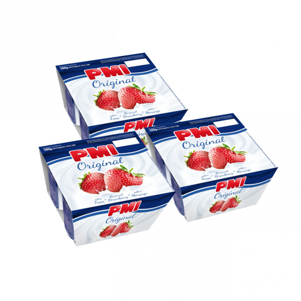 Yogurt de fresa PMI Original (12 x 120 g / 4.23 oz)