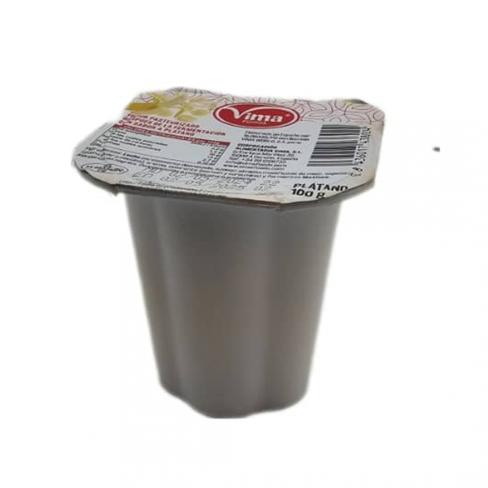 Yogurt pasteurizado de plátano Vima Foods (100 g / 3.52 oz)