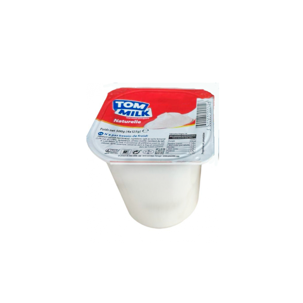 Yogurt pasteurizado natural Tom Milk (125 g / 4.41 oz)