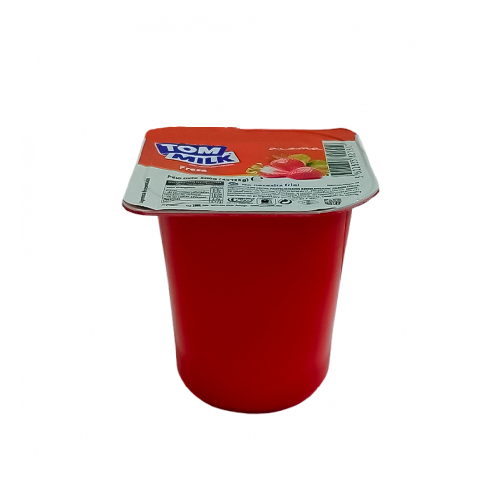 Yogurt pasteurizado sabor fresa Tom Milk (100 g / 3.53 oz)