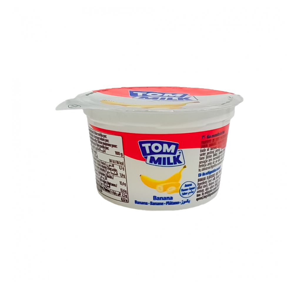 Yogurt pasteurizado sabor plátano Tom Milk (100 g / 3.53 oz)