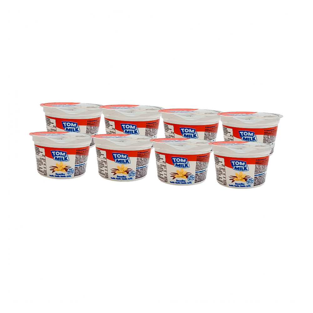 Yogurt pasteurizado sabor vainilla Tom Milk (8 x 100 g / 3.53 oz)