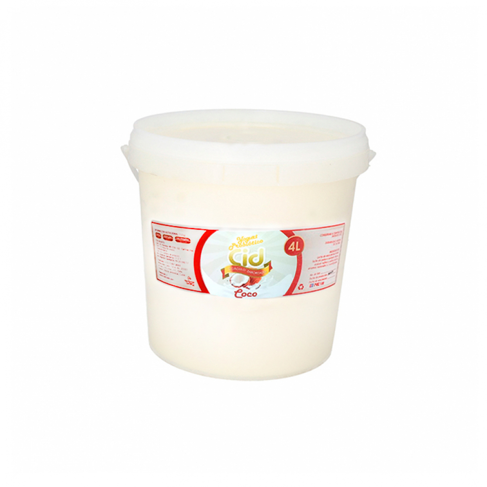 Yogurt probiótico de coágulo saborizado de coco Cid (4 L)