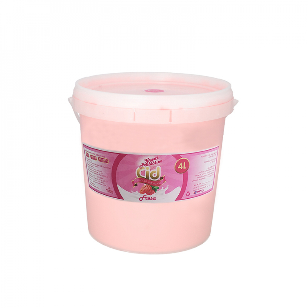 Yogurt probiótico saborizado de fresa Cid (4 L)