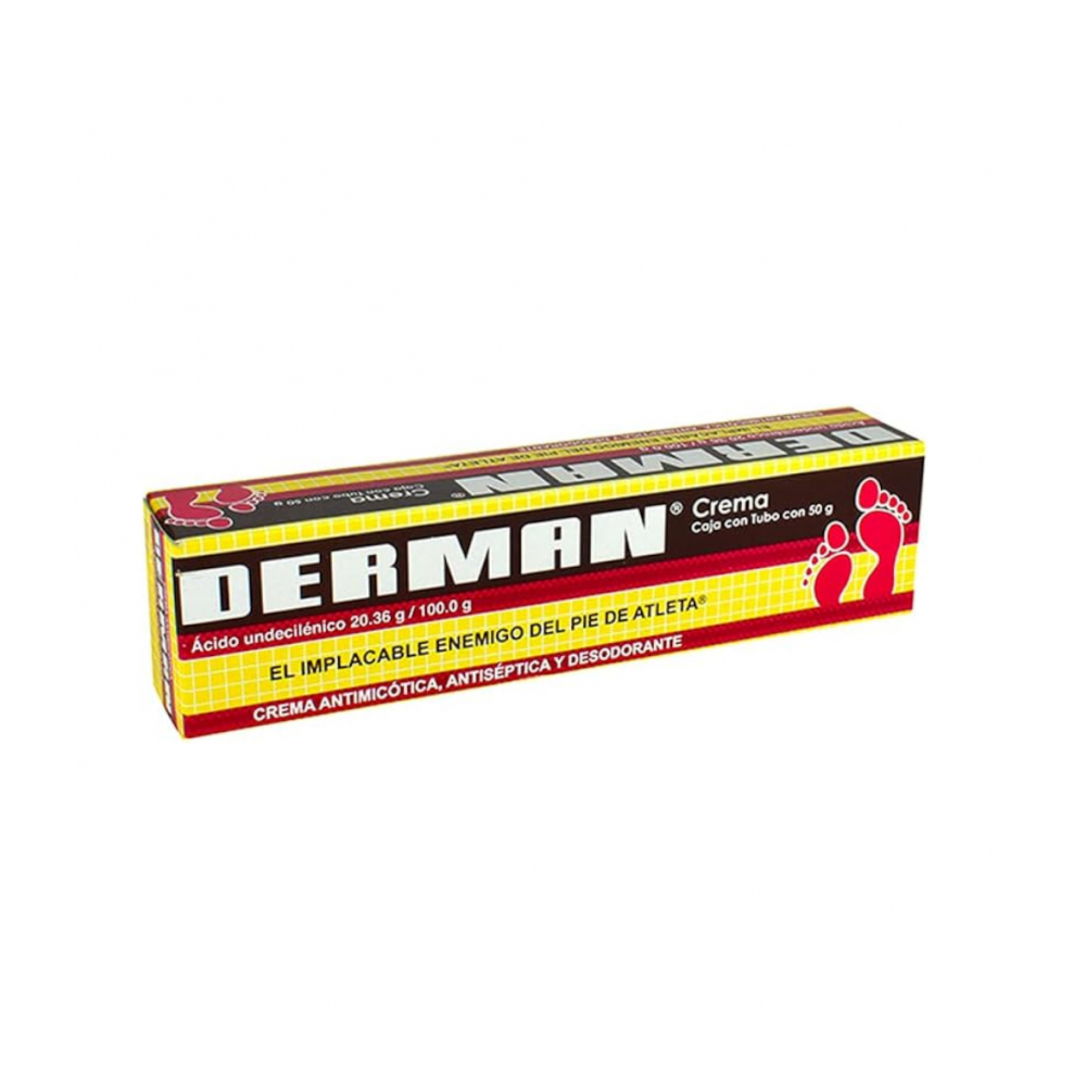 Ácido undecilénico 20.36 g + Undecilenato de zinc 100.0 g Derman (50 g / 1.76 oz)
