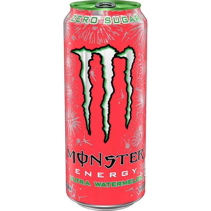 Bebida energética Monster, sin azúcar, sandía ultra, 16oz