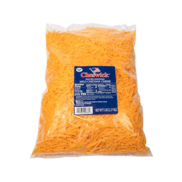Mild Cheddar Cheese, Shredded, 5 lbs