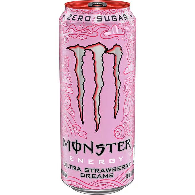 Monster Energy Drink, Zero Sugar, Ultra Strawberry Dreams, 16oz