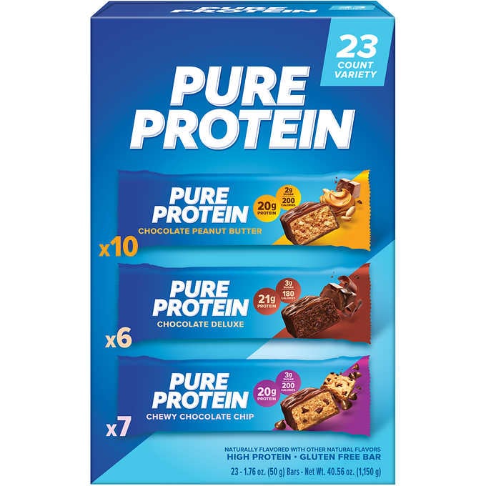Pure Protein Bars, 20-21g Protein, pack variado, 23 und