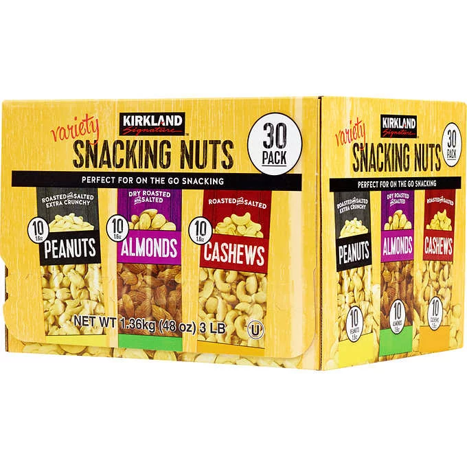 Snacking Nuts, Variety Pack, 1.6oz 30 ct