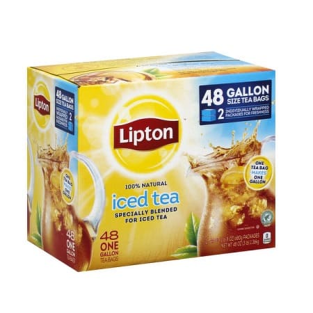 Te helado Lipton, Bolsas de Te de galon, 48 bolsas